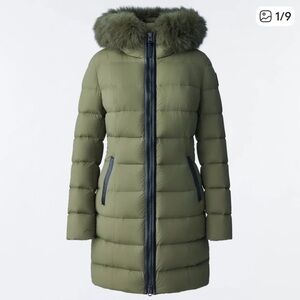 Mackage Olive Hooded Puffer Coat with Fur Trim